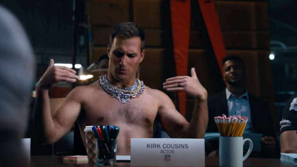 shirtless kirk cousins in ad